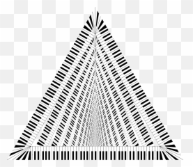 Piano Clipart Triangle - Frame Black And White png
