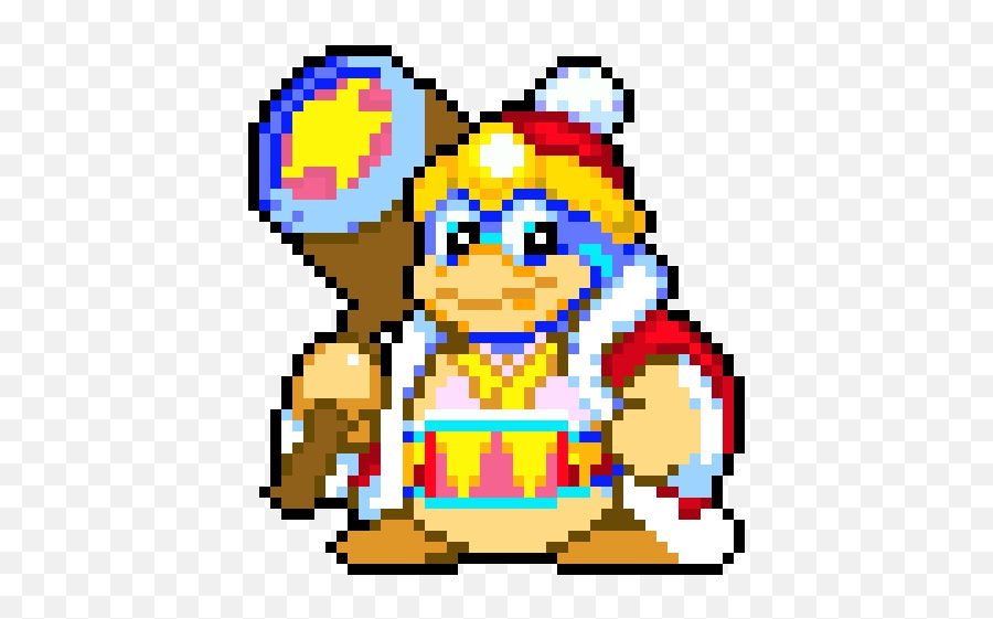 King Dedede Pixel Art Maker - Kirby Bead Art Perler Bead King Dedede Png,King Dedede Png