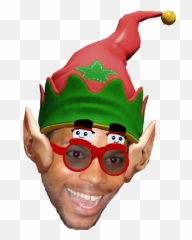 Download Elf Christmas Hat Png Transparent - uokplrs Trihard Twitch Emote