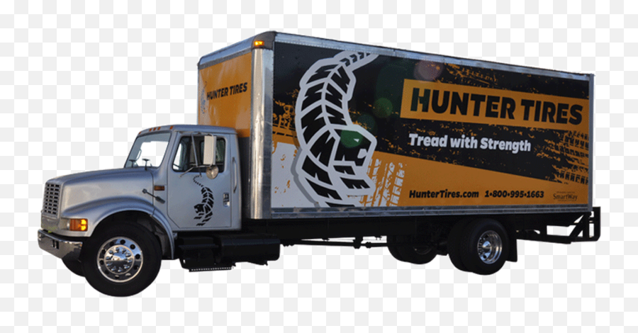 24u0027 Box Truck Wrap Using Gf For Hunter Tires - Trailer Truck Png,Box Truck Png