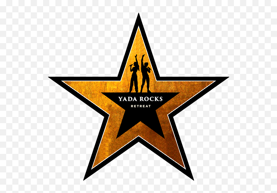 Star Rock Retreat Logo Smaller Black - Red Star On Green Background Png,Star Border Png