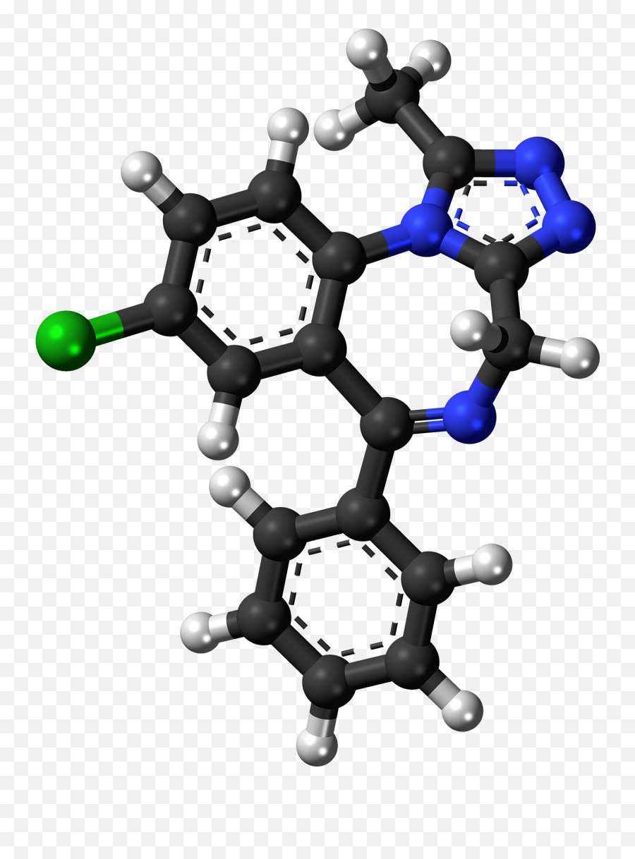 Alprazolam Molecule Ball - Modele 3d Salbutamol Png,Xanax Png