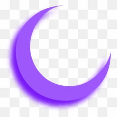 Purple Moon - Crescent Png Clipart Full Size