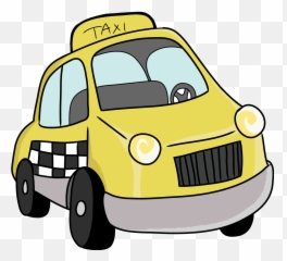 Cartoon Taxi Car Png Clipart - Clip Art Taxi,Taxi Cab Png