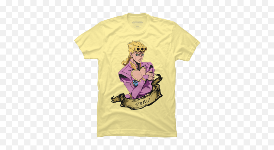 Dbh Collective Yellow Tv U0026 Movies T - Shirts Tanks And Yellow Anime Shirts Png,Giorno Giovanna Icon