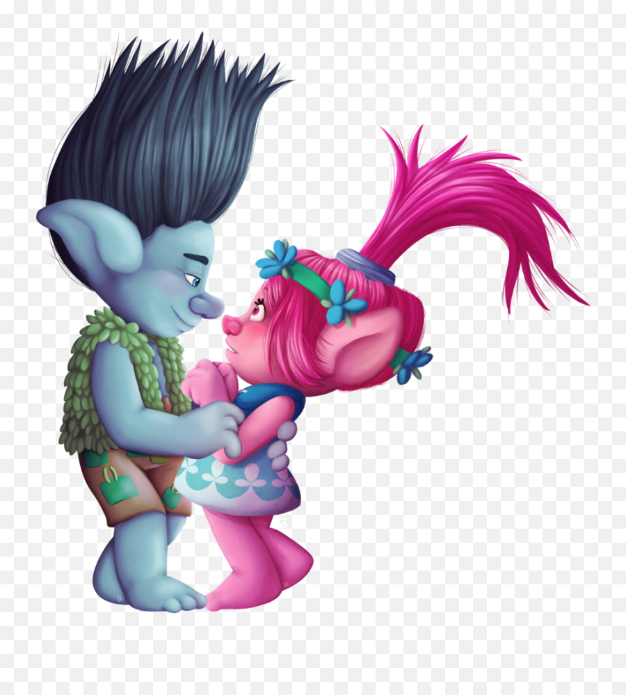 Imágenes De Trolls Png - Trolls Branch And Poppy,Trolls Png