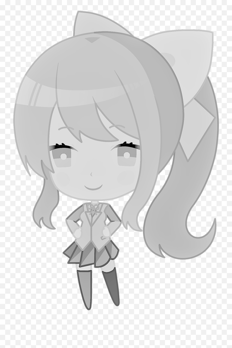 Monika Fanart D Monikafandom - Ddlc Monika Chibi Png,Monika Doki Doki Icon