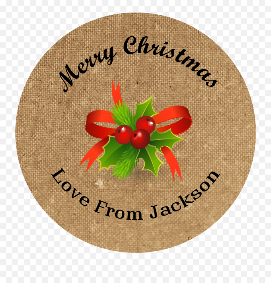 5 Of 8 Personalised Christmas Stickers Name Labels - Christmas Png,Labels Png
