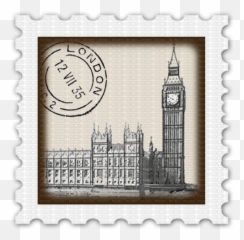 Post Stamp Bb2 London Postage Bigben - PicMix London Postcard Stamp Png