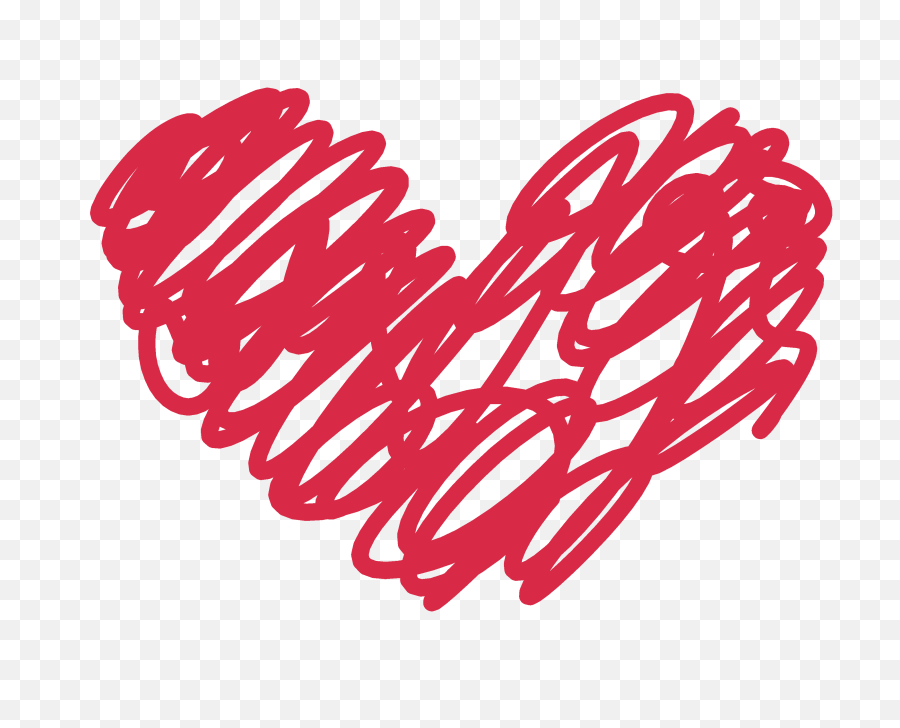 Heart Doodle Png Picture Library - Heart Doodle Clipart Transparent Background,Heart Doodle Png