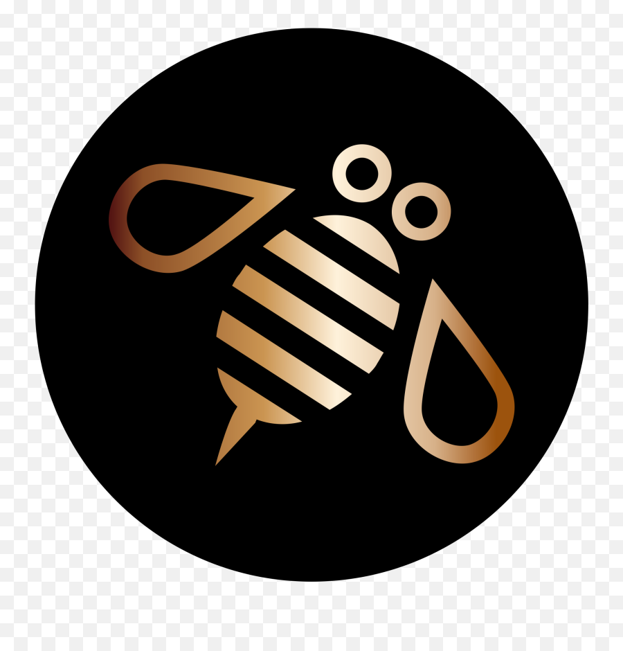 Minimal Bee Or Bumblebee In Copper - Bee In A Circle Transparent Png,Bumble Icon