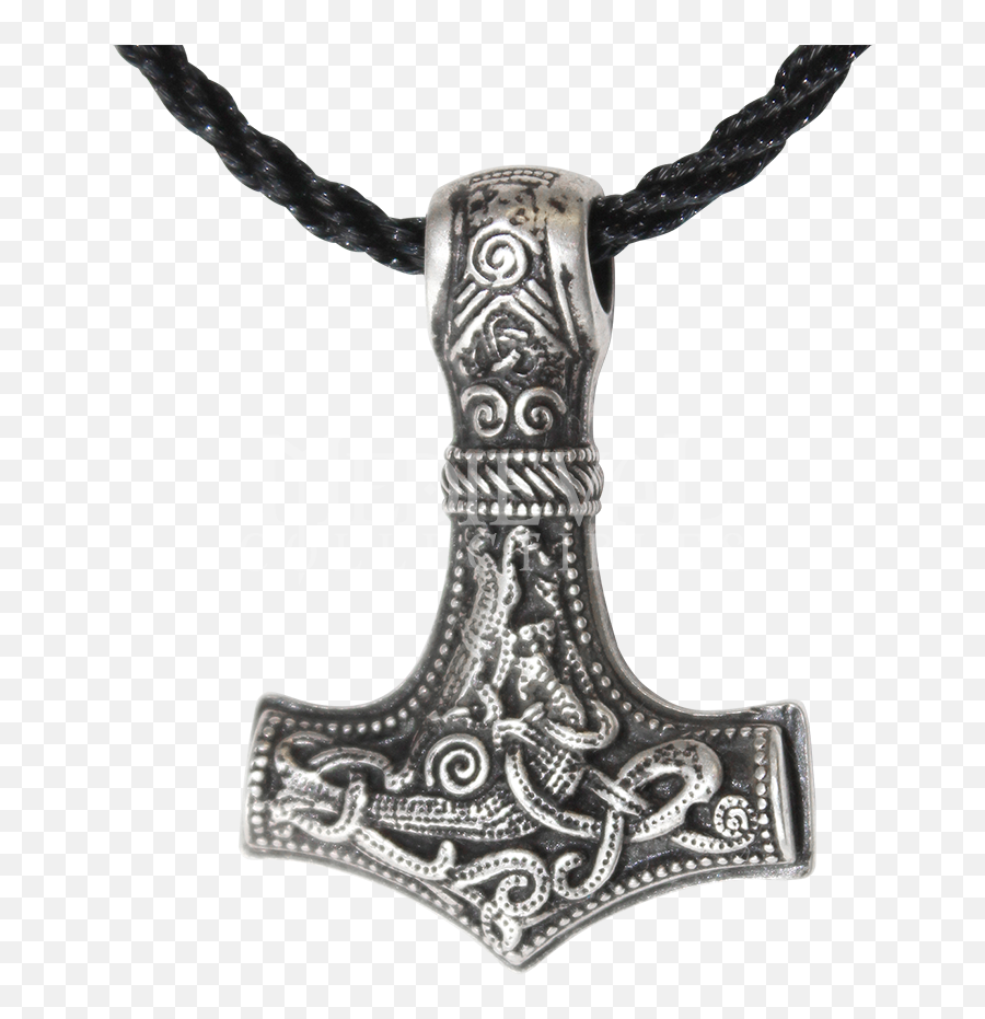 Sterling Silver Mjolnir Necklace - Ds4021 By Medieval Viking Jewelry Png,Mjolnir Png