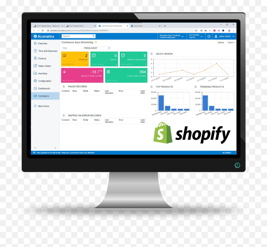 Acumatica Commerce Edition New Shopify Integration Png Integral 3 Icon