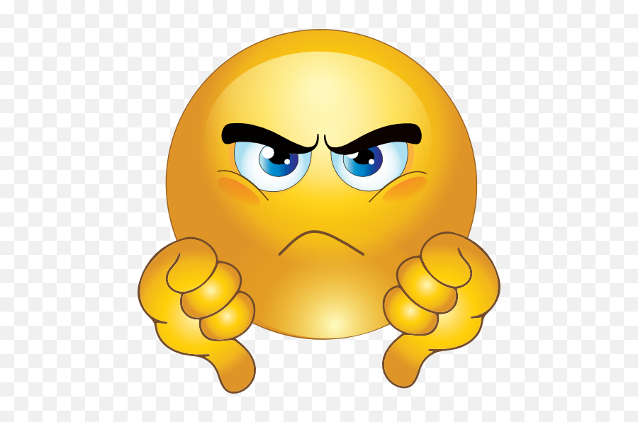 Annoyed Smiley Emoticon Clipart Royalty - Face Thumbs Down Emoji Png,Annoyed Emoji Transparent