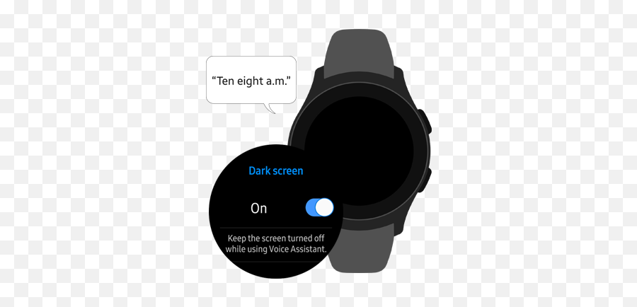 Wearables Accessibility Samsung Hken - Relógio Com A Tela Escura Png,Black Screen Png
