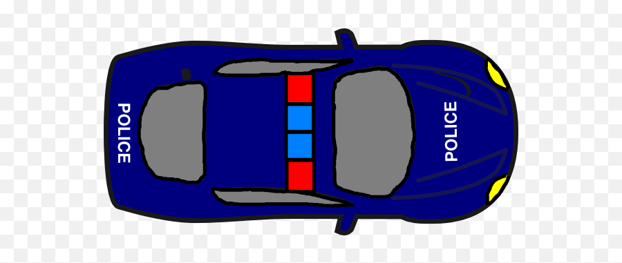 Police Car Png Top View Transparent - Police Car Clipart Top View,Top Of Car Png