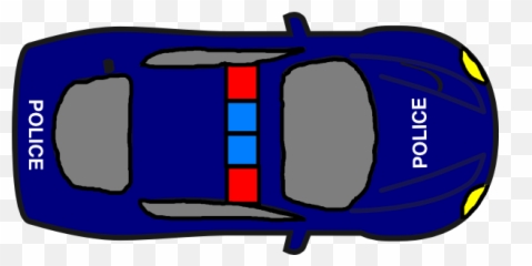 Police Car Png Top View Transparent - Clipart