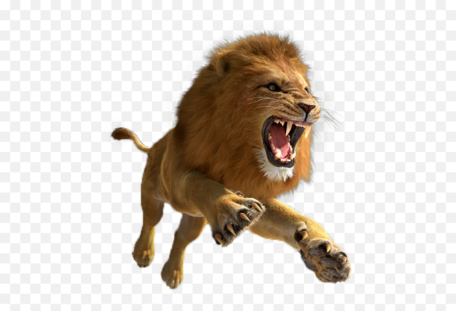 Download Computer Simulator Escape Hunter Leaping Tiger Lion - Leaping Lion Png,Hunter Png