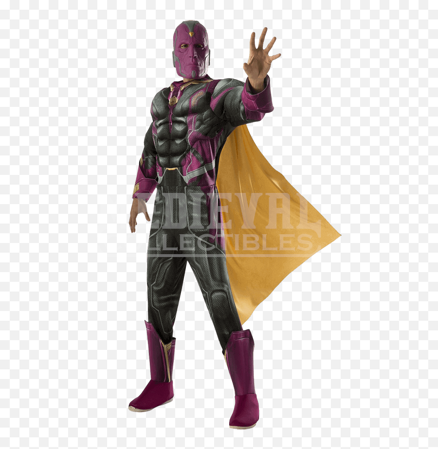 Adult Marvel Civil War Deluxe Vision Costume - Vision Avengers Vision Costume Png,Vision Marvel Png