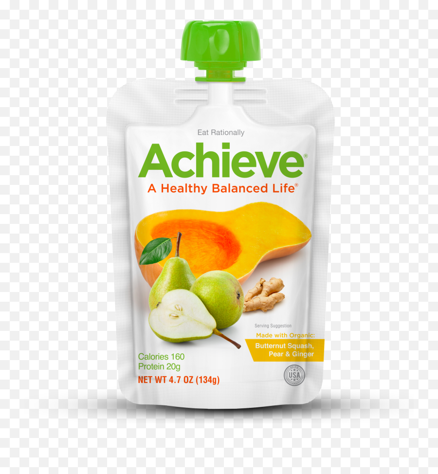 Achieve - Butternut Squash Pear U0026 Ginger Case Of 50 Pouches Pouch Fruit With Protein Png,Squash Png