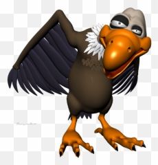 Vulture Clipart Three - Cartoon Vulture Png,Vulture Png