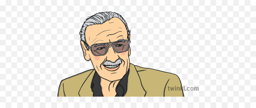 Stan Lee Portrait Marvel Comic Writer - Cartoon Png,Stan Lee Png