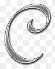 Letter C Png - Silver
