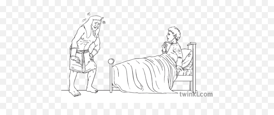 Dizzy King Tut Jimmy Boy Narrative Story Bedroom Tutankhamun - Line Art Png,King Tut Png