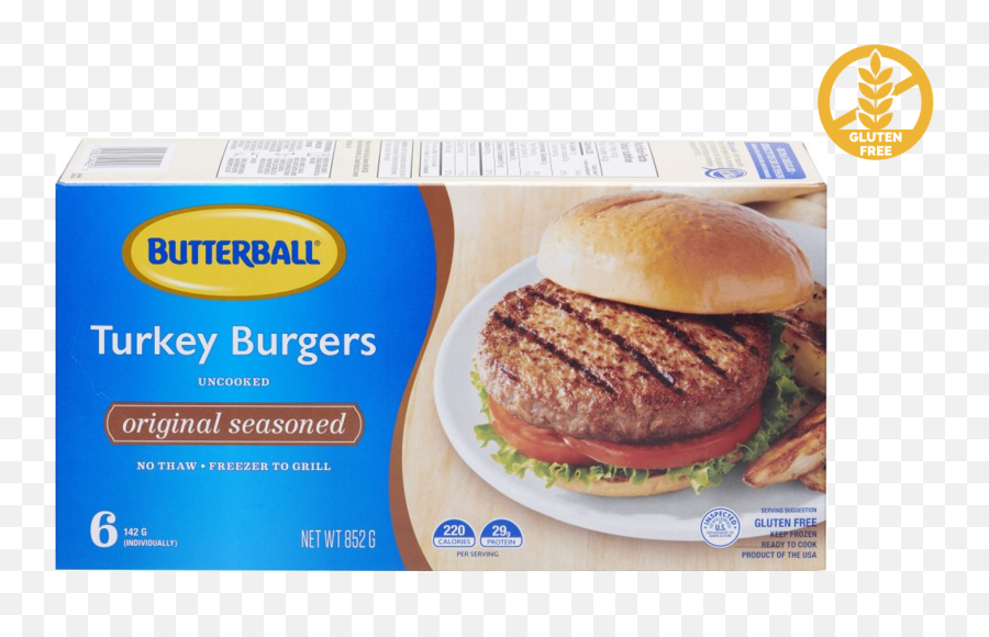 Turkey Burgers - Butterball Butterball Frozen Turkey Burgers Png,Burgers Png