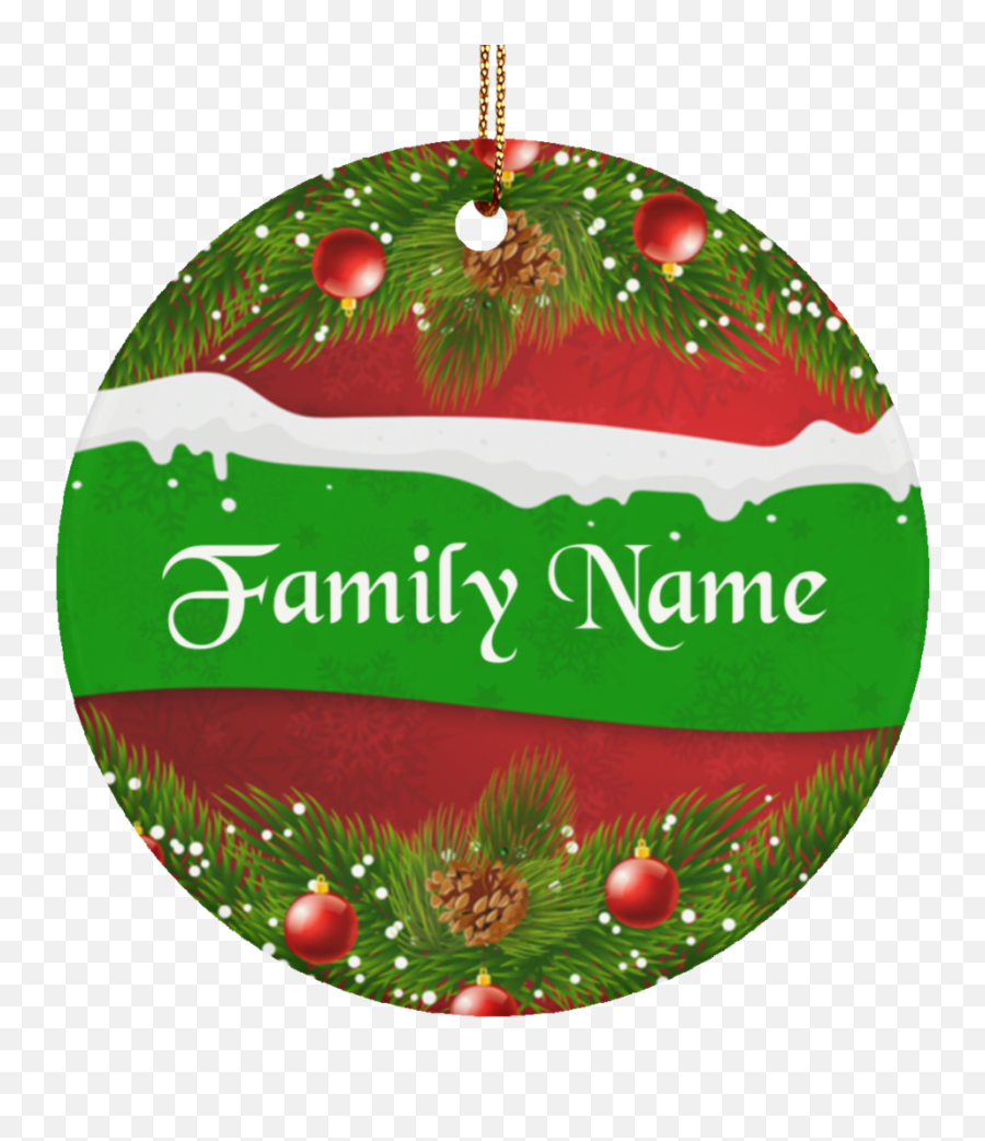Hanging Christmas Ornaments Png - Family Name Christmas Christmas Ornament,Christmas Ornaments Transparent Background