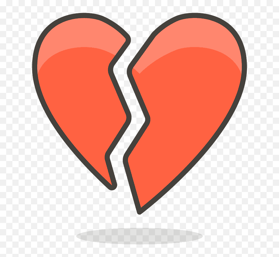 Broken Heart Emoji Clipart Free Download Transparent Png - Broken Heart,Red Heart Emoji Png