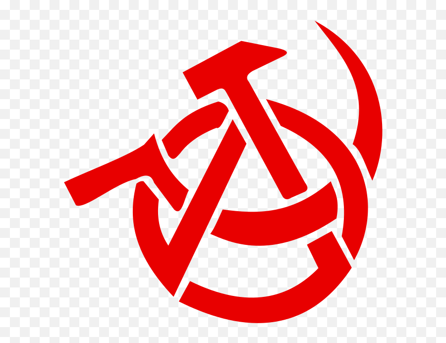 Communist Symbol - Hammer And Sickle Circle Hd Png Download Anarcho Communist Flag,Sickle And Hammer Png