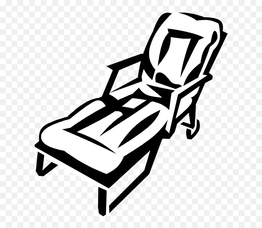 Patio And Deck Lounge Chair - Vector Image Png,Lawn Chair Png