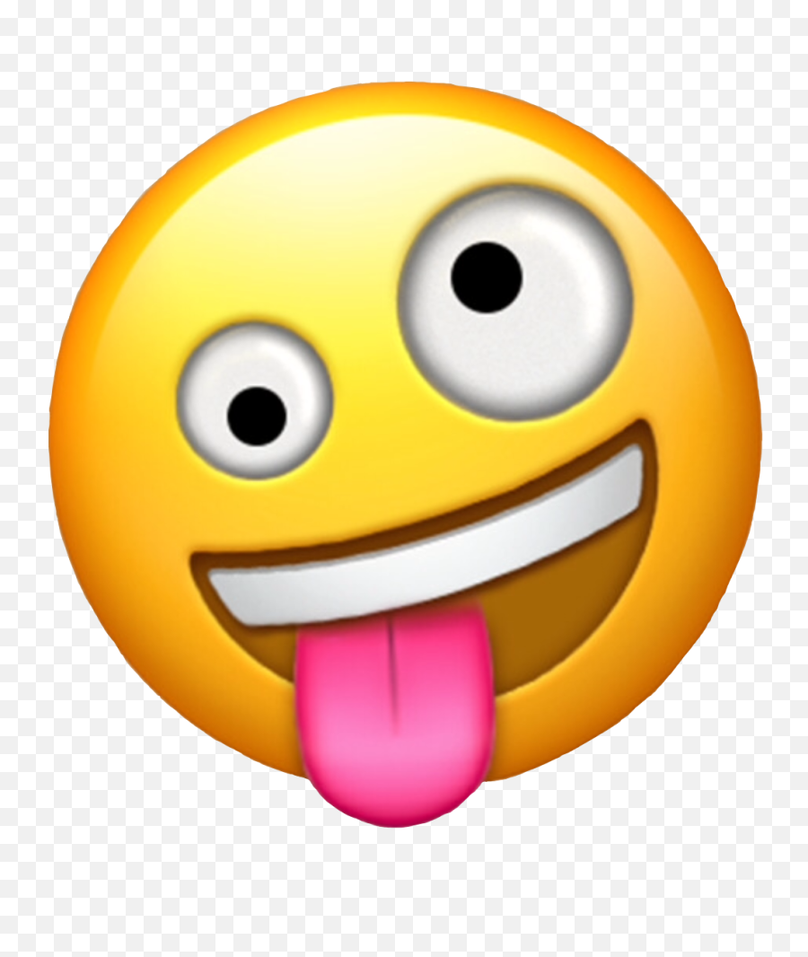 New Crazy Face Emoji Clipart - Transparent Crazy Face Emoji Png,Funny Emoji Png