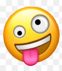 New Crazy Face Emoji Clipart - Transparent png