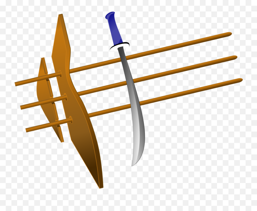 Angleyellowpitchfork Png Clipart - Royalty Free Svg Png Sword,Sword Silhouette Png
