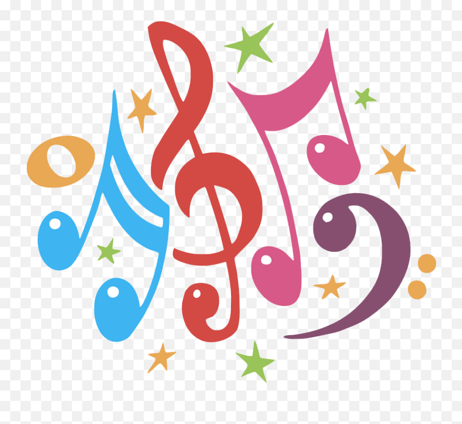 Music Notes Clipart - Clipartworld Black Music Notes White Background Png,Colorful Musical Notes Png