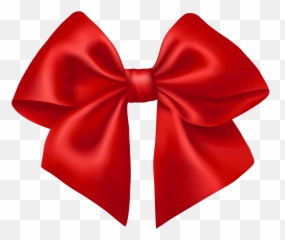 Red Ribbon - Transparent Background Black Bow png