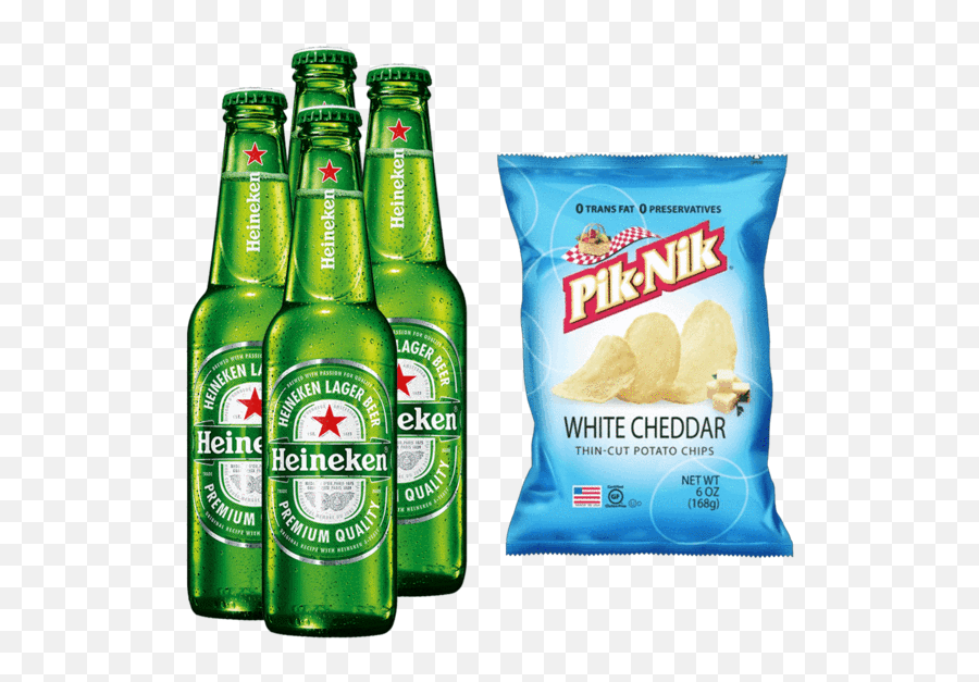 Heineken 330ml Bundle Of 4 Bottles Pik - Nik White Cheddar 6oz Piknik White Cheddar Png,Heineken Bottle Png