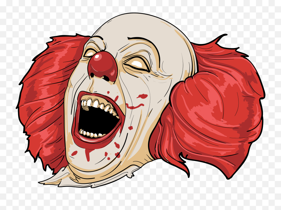 Clown Clipart Mouth - Evil Clown Clipart Png,Scary Clown Png
