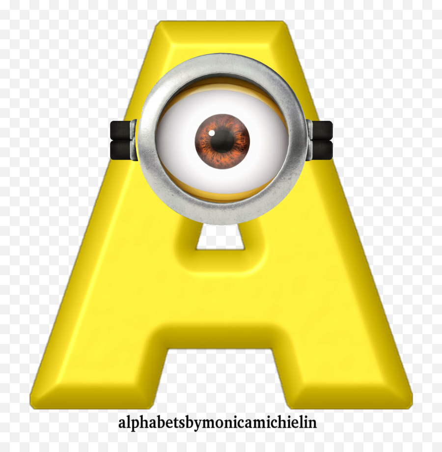 Monica Michielin Alphabets Yellow Alphabet Minion - Letter A Png Yellow,Minions Logo Png