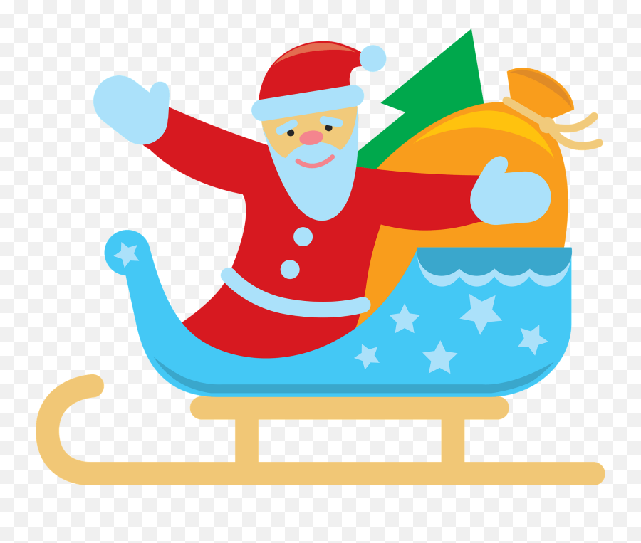 Santa Sleigh Clipart Free Download Transparent Png Creazilla - Santa Claus,Santa Sleigh Transparent