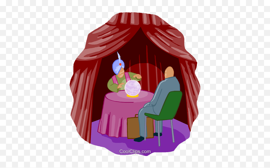 Crystal Ball With Fortune Teller Royalty Free Vector Clip - Event Png,Crystal Ball Transparent Background