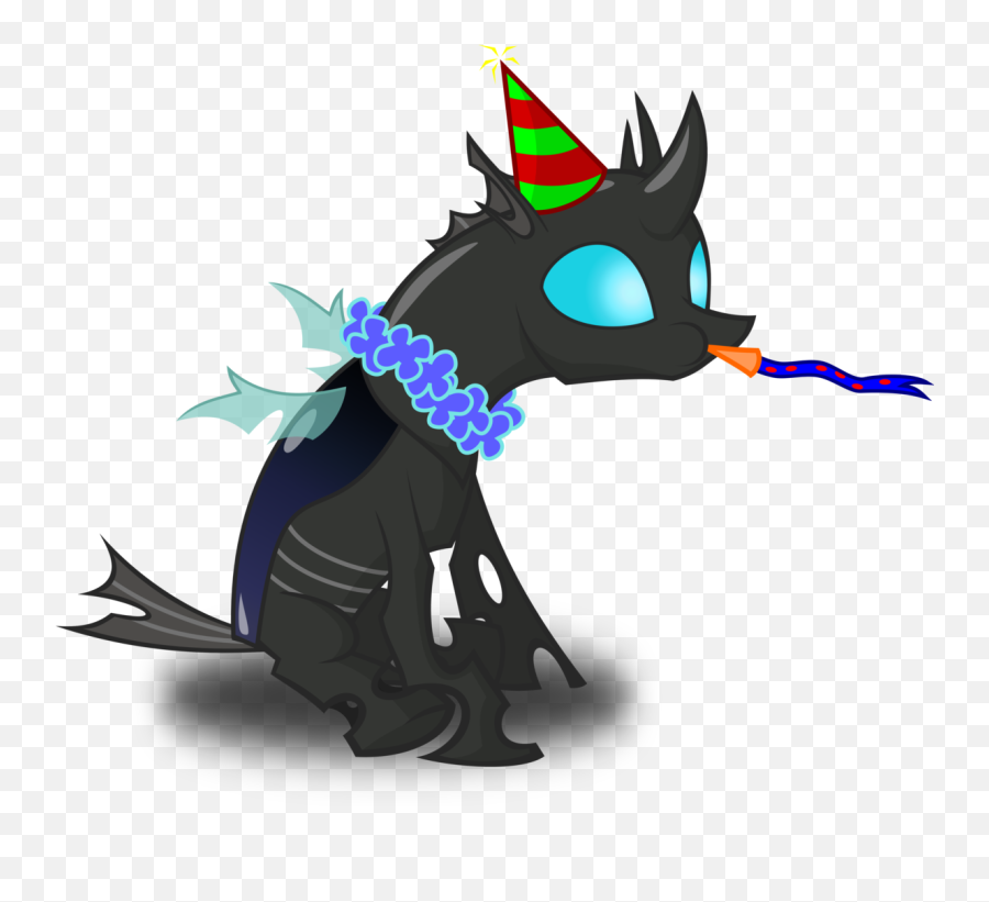 Happy Birthday Mlp Changeling Png Image - Mlp Changeling Happy,New Years Party Hat Png