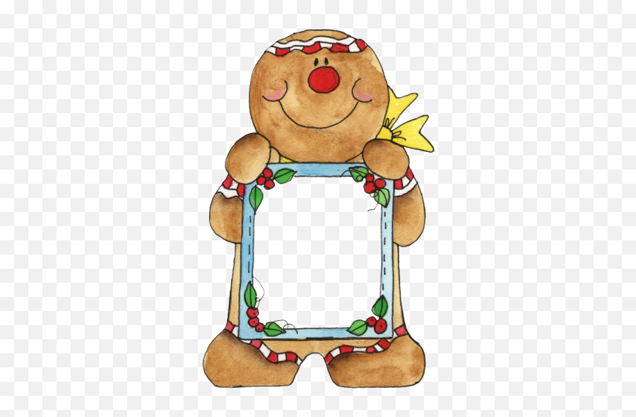 Gingerbread Man Frame - Gingerbread House Borders Clip Art Gingerbread Frame Transparent Png,Gingerbread Man Transparent