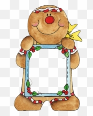 Gingerbread Man Frame - House Borders Clip Art Transparent png