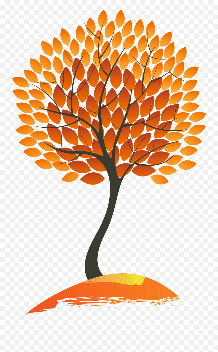 Library Of Orange Tree Svg Black And - Autumn Tree Clipart Png,Orange Tree Png