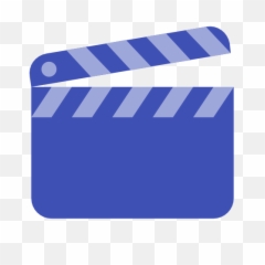 Clapperboard Png And Vectors For Free - Cinema Icon Blue