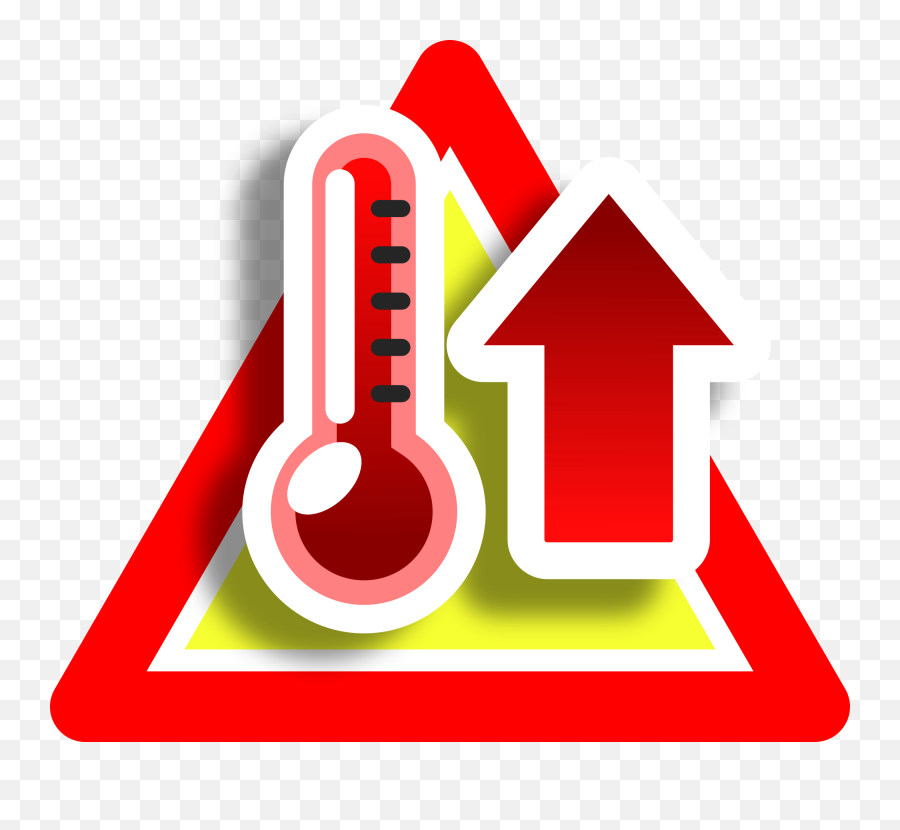 Warning High Temperature Icon - Openclipart Temperature Warning High Temperature Icon Png,0 Icon