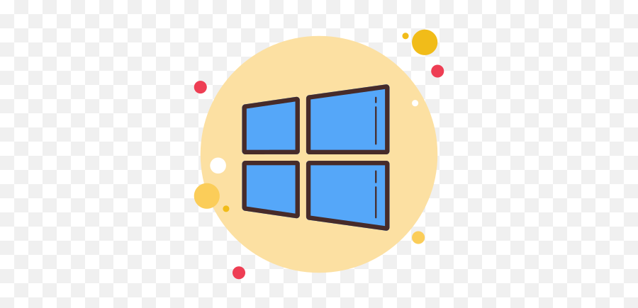 Windows 10 Icon In Circle Bubbles Style - Windows 10 Icon Png,Show Windows 10 Upgrade Icon